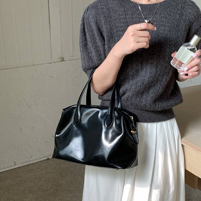 典雅通勤好包♡推薦款🌥C63韓國空運🇰🇷專櫃質感復古皮革手提托特包 手提包 托特包 通勤包 上班通勤包 韓國托-細節圖10