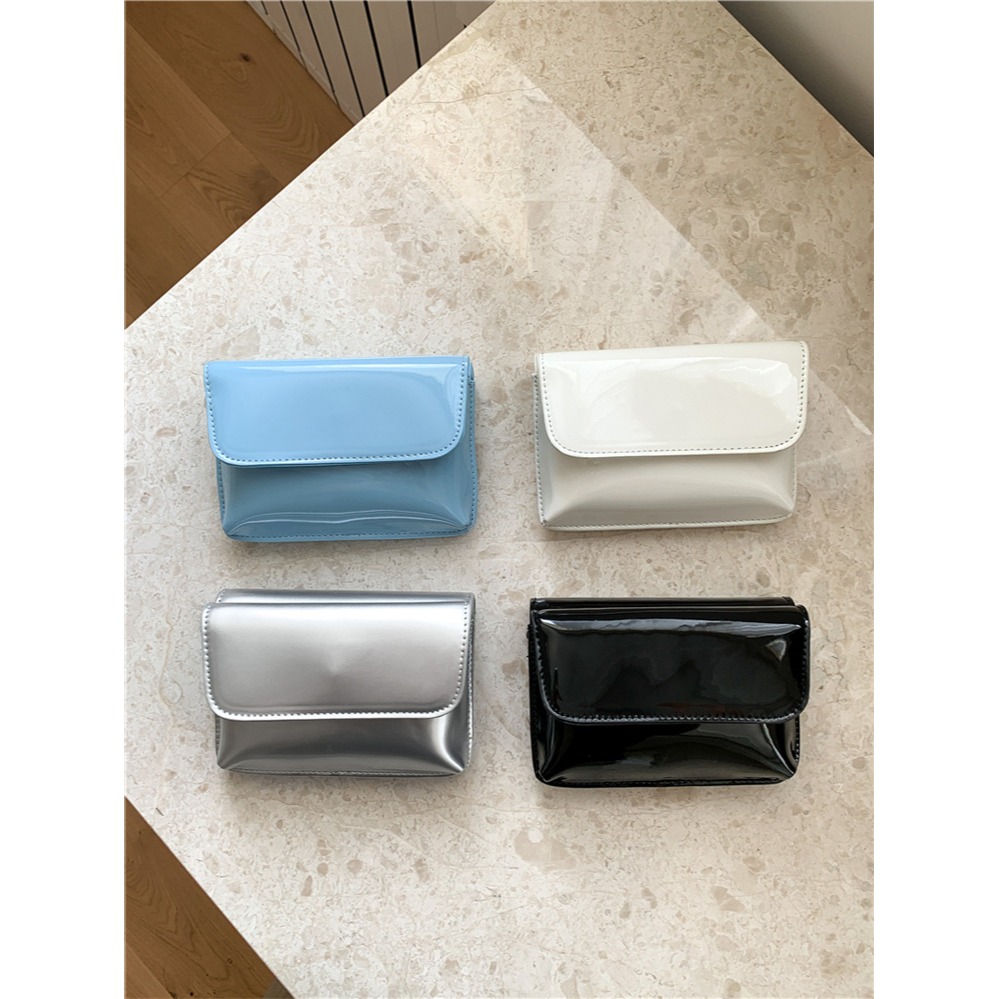 亮面漆皮🍯自留款💕C72韓國空運🇰🇷多卡位高顏值亮面鏈條方包 斜跨包 鏈條包 側背包 方包 韓國包包 包包穿-細節圖11