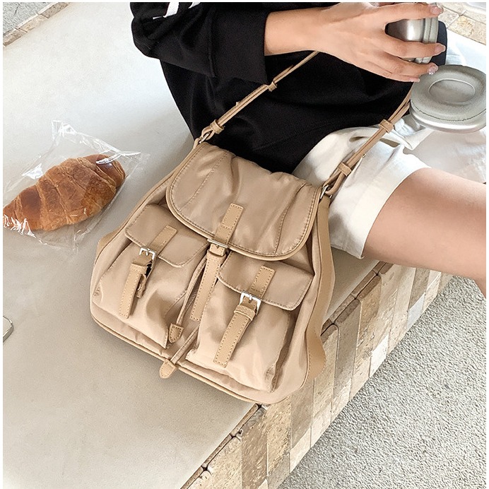 個性∹多口袋⋥A20012韓國空運🇰🇷工裝風大容量休閒尼龍單肩包 腋下包 肩背包 尼龍包 休閒慵懶 高級感包包-細節圖7