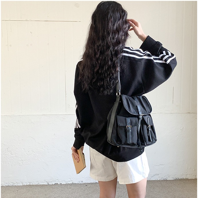 個性∹多口袋⋥A20012韓國空運🇰🇷工裝風大容量休閒尼龍單肩包 腋下包 肩背包 尼龍包 休閒慵懶 高級感包包-細節圖9