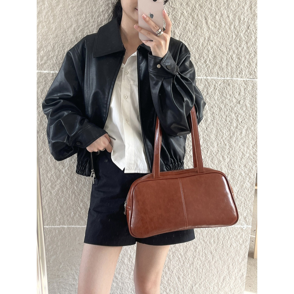24 Jan Collection💕 A8301韓國空運🇰🇷妳的簡約百搭輕復古單肩包 腋下包 肩背包 托特包-細節圖3
