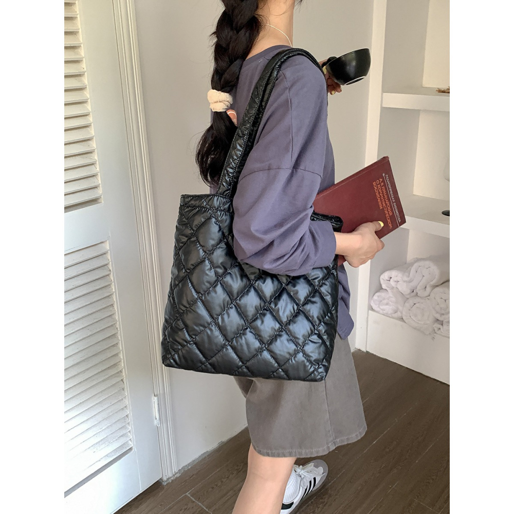 韓國空氣包☑GET！AB127/ A8261韓國連線🇰🇷喜歡大容量的你不要錯過條紋托特包 單肩包 托特包 手提包-細節圖4