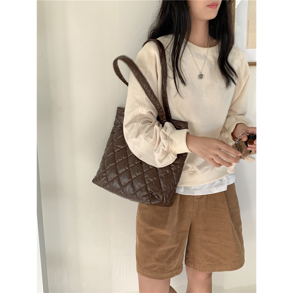 韓國空氣包☑GET！AB127/ A8261韓國連線🇰🇷喜歡大容量的你不要錯過條紋托特包 單肩包 托特包 手提包-細節圖6