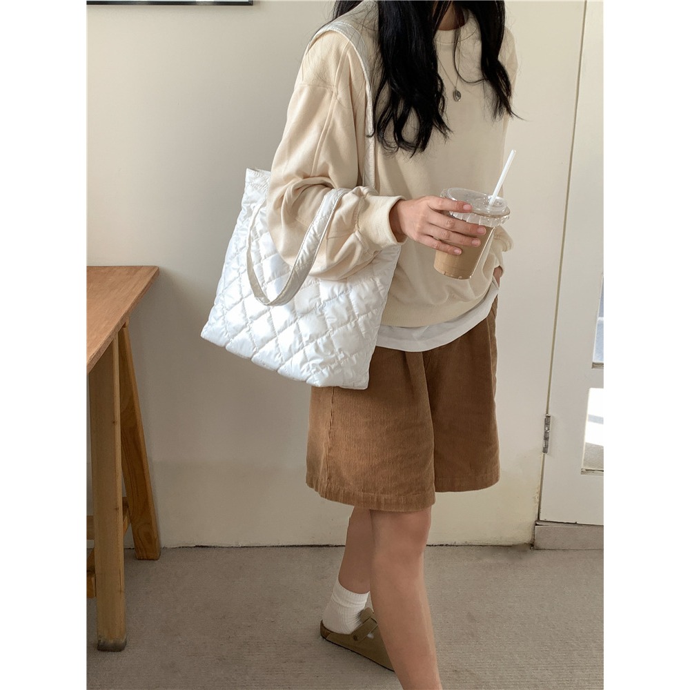 韓國空氣包☑GET！AB127/ A8261韓國連線🇰🇷喜歡大容量的你不要錯過條紋托特包 單肩包 托特包 手提包-細節圖9