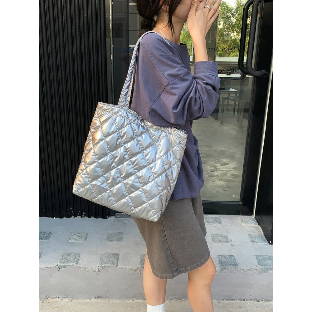 韓國空氣包☑GET！AB127/ A8261韓國連線🇰🇷喜歡大容量的你不要錯過條紋托特包 單肩包 托特包 手提包-細節圖10