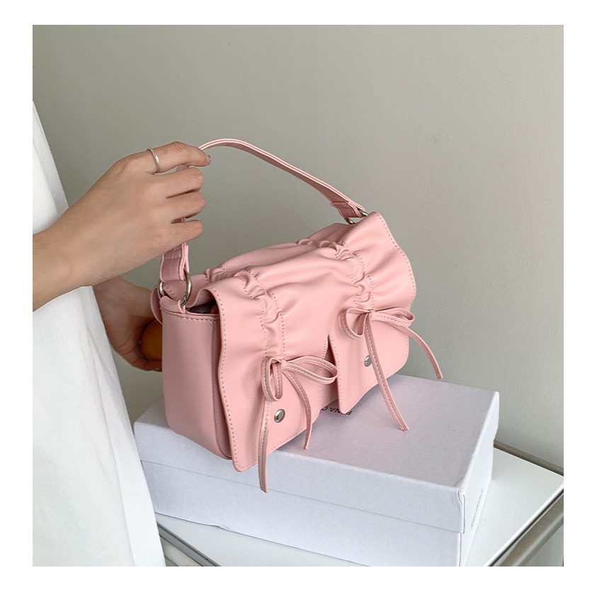 甜美蝴蝶結∜9068高級感純色蝴蝶結手提方包 手提包 單肩包 斜跨包 小方包 側背包-細節圖3