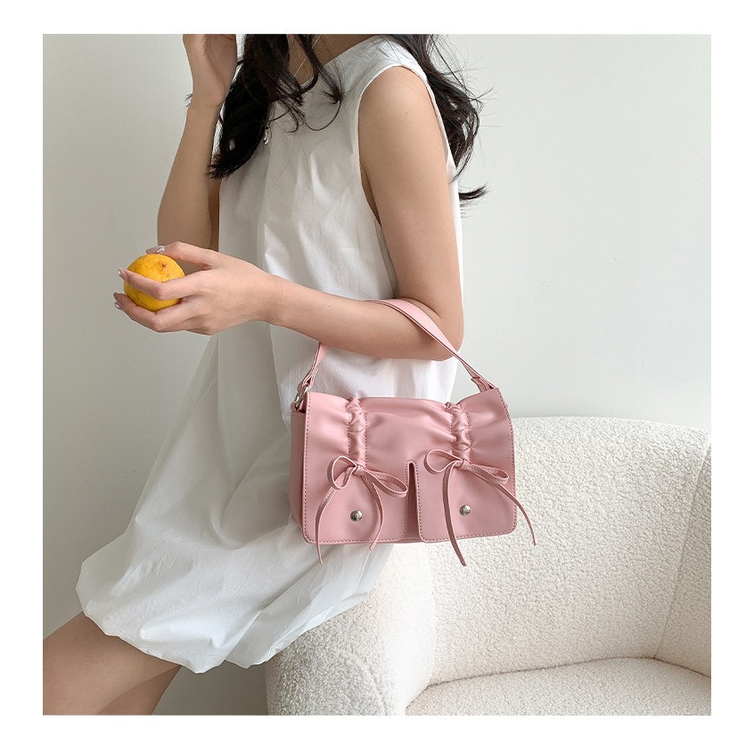 甜美蝴蝶結∜9068高級感純色蝴蝶結手提方包 手提包 單肩包 斜跨包 小方包 側背包-細節圖5