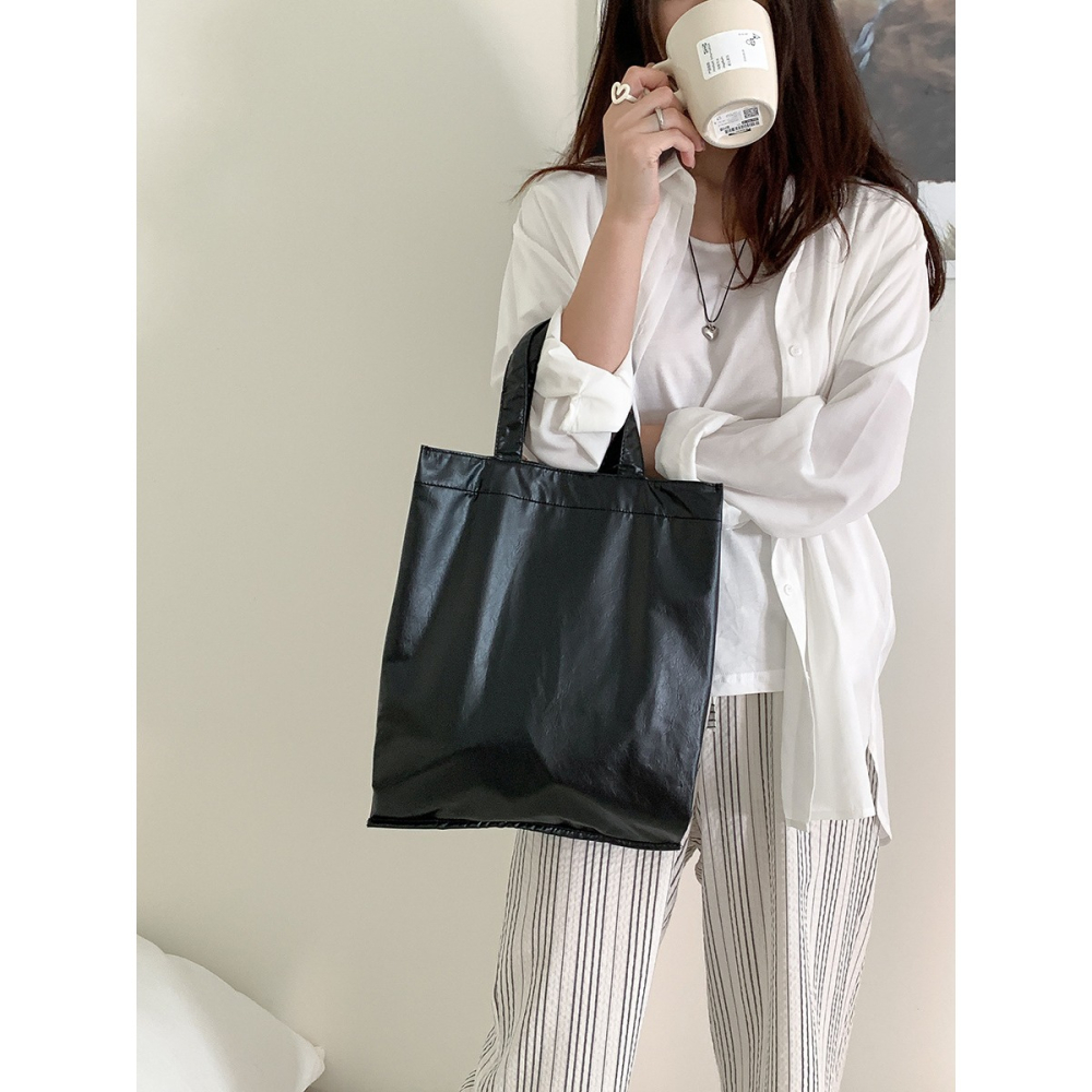 隨手拍的是我想留住的⧓AB910簡簡單單厚實高級通勤托特包 單肩托特包 單肩包 腋下包 手提包 韓國包-細節圖5