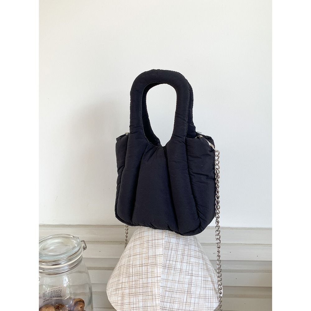 超甜冰淇淋配色🍦🍦🍦可愛死🍬『LF5831』超級厚實手提/鏈條棉質胖胖包 手提包 鍊條包 雲朵包 單肩包-規格圖11