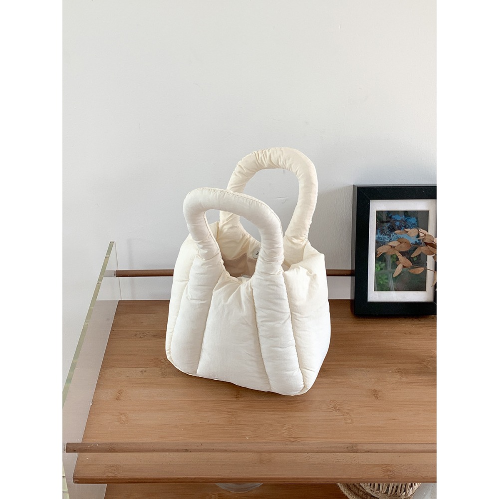 超甜冰淇淋配色🍦🍦🍦可愛死🍬『LF5831』超級厚實手提/鏈條棉質胖胖包 手提包 鍊條包 雲朵包 單肩包-規格圖11