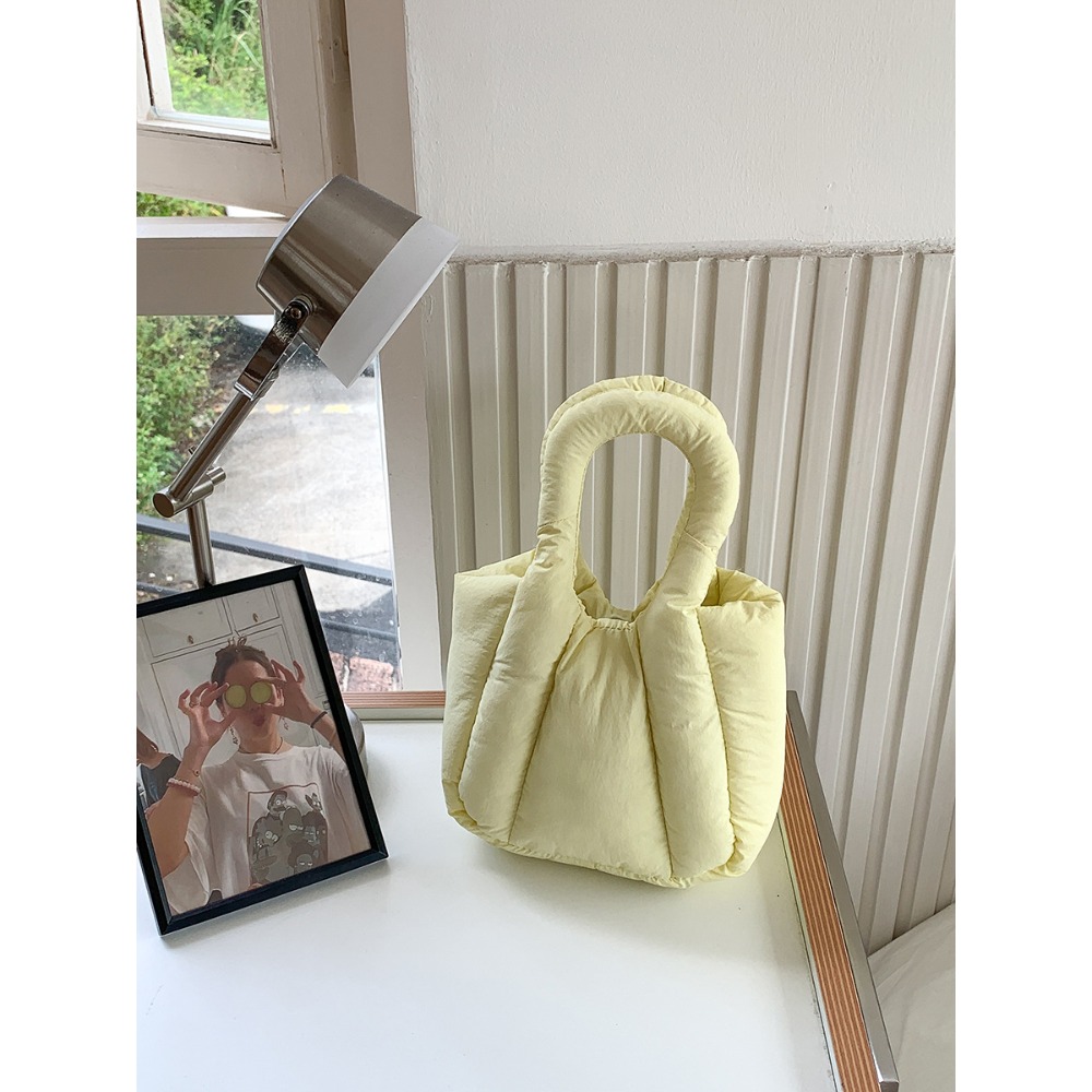 超甜冰淇淋配色🍦🍦🍦可愛死🍬『LF5831』超級厚實手提/鏈條棉質胖胖包 手提包 鍊條包 雲朵包 單肩包-規格圖11