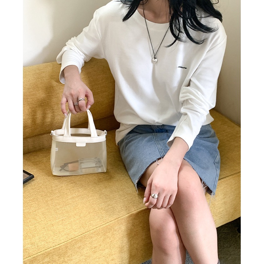 微透既視感✩精緻好裝✧『A8327』夏季高級感的手提/鏈條網紗包 手提包 鍊條包 斜跨包 手拿包 韓國包包-細節圖6