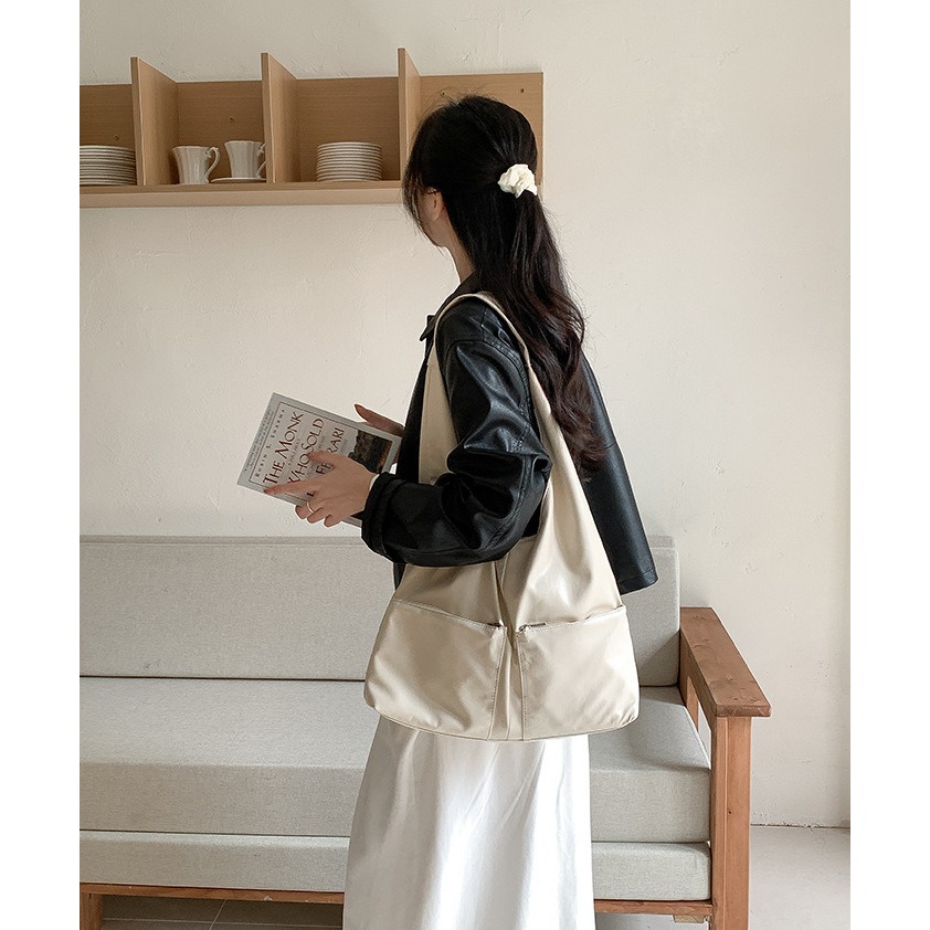 超美的┇大容量上班族/學生都適用『AB239』復刻時刻軟皮極簡通勤托特包 單肩包 腋下包 肩背包 通勤包 托特包-細節圖4