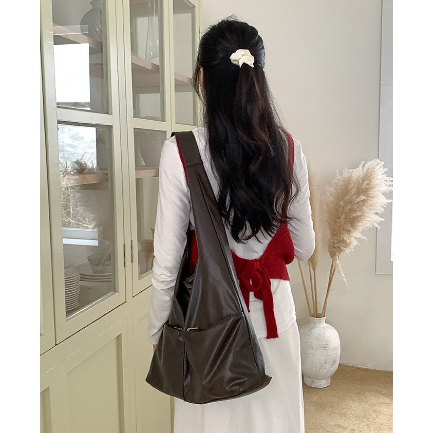 超美的┇大容量上班族/學生都適用『AB239』復刻時刻軟皮極簡通勤托特包 單肩包 腋下包 肩背包 通勤包 托特包-細節圖5