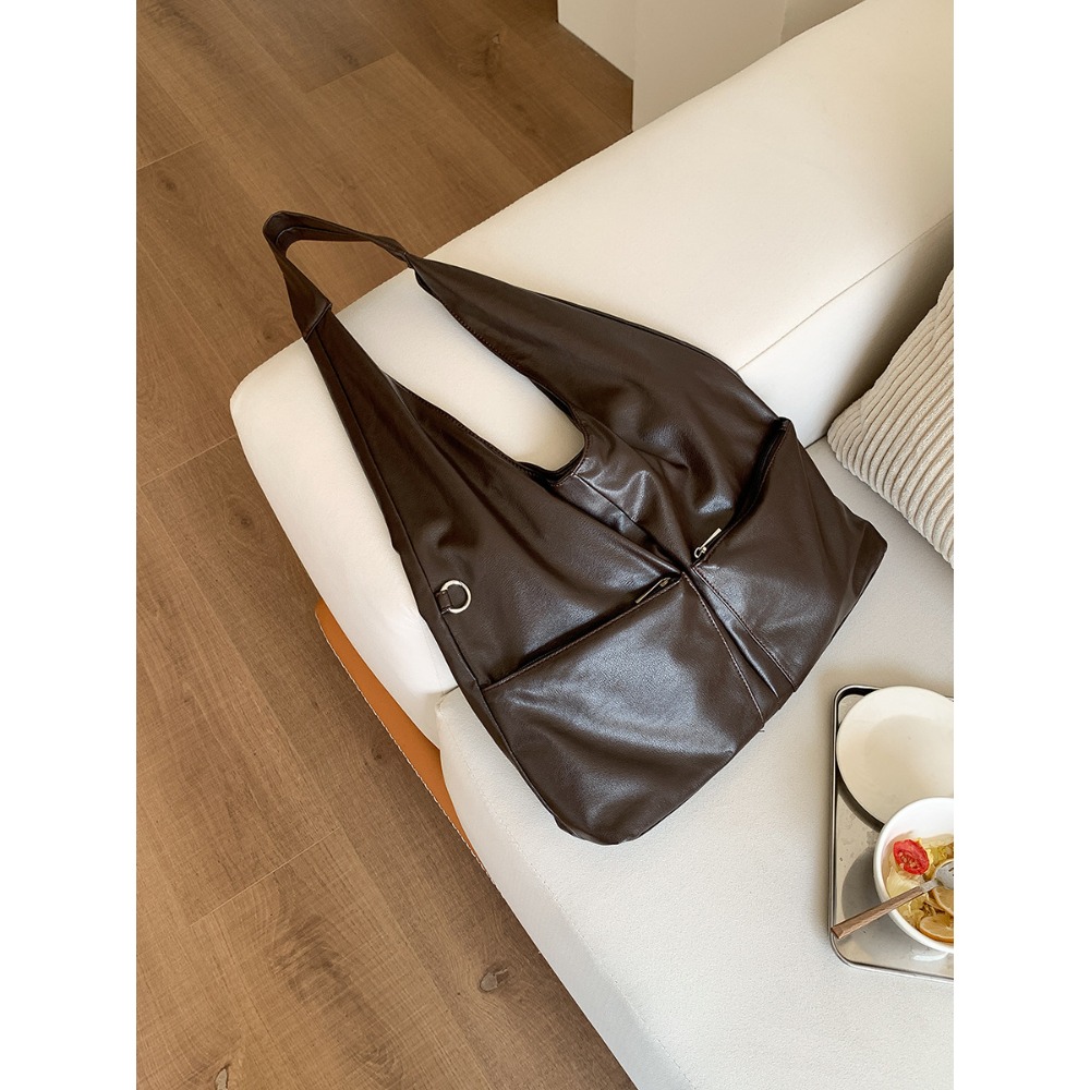 超美的┇大容量上班族/學生都適用『AB239』復刻時刻軟皮極簡通勤托特包 單肩包 腋下包 肩背包 通勤包 托特包-規格圖11