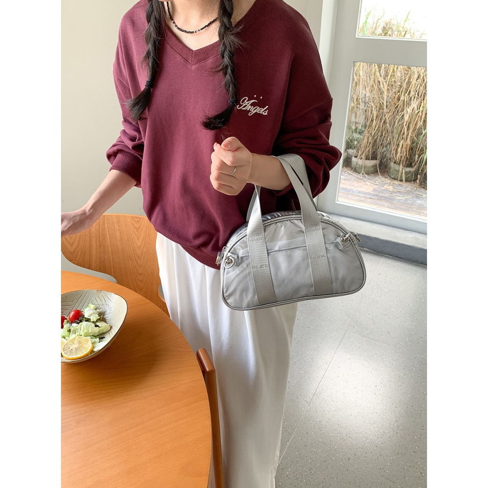 2種材質┋多色可選好滿足🍃｜A33830｜讓人愛不釋手手提/側背馬鞍包 手提包 斜跨包 側背包 毛絨馬鞍包 貝殼包-細節圖11