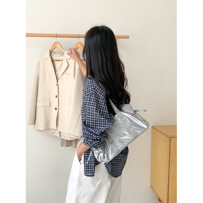 休閒大容量運動風🏉🏉U9810韓國東大門新款百搭旅遊單肩腋下包 單肩包 托特包 腋下包 旅行包 行李袋-細節圖6