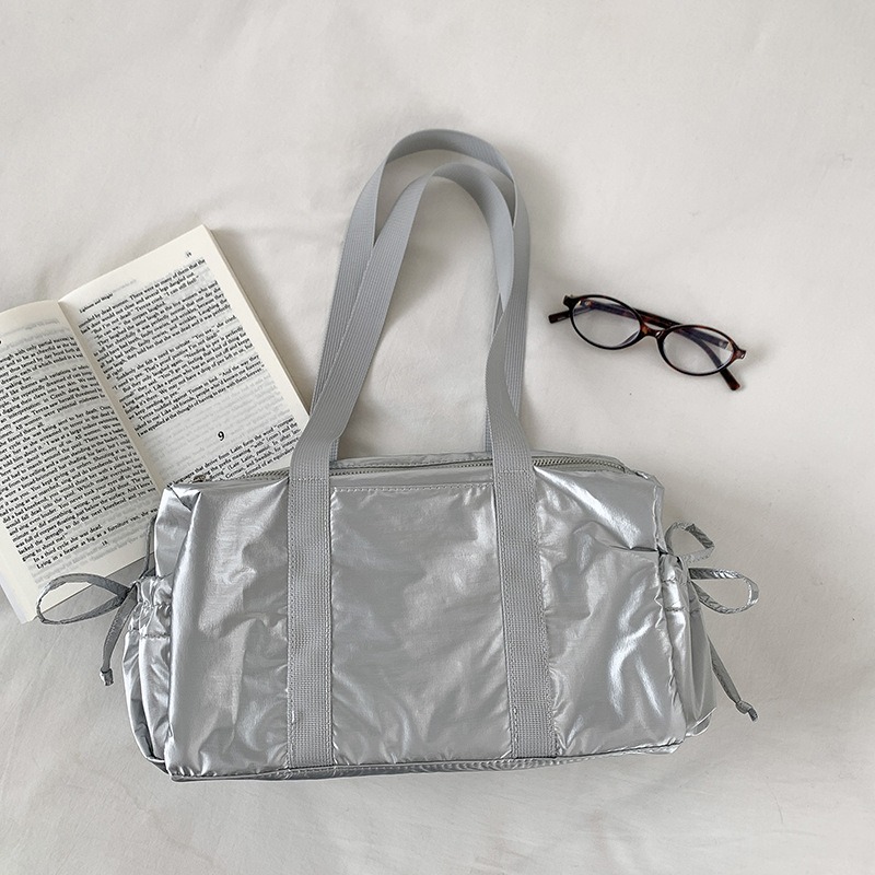 休閒大容量運動風🏉🏉U9810韓國東大門新款百搭旅遊單肩腋下包 單肩包 托特包 腋下包 旅行包 行李袋-細節圖11