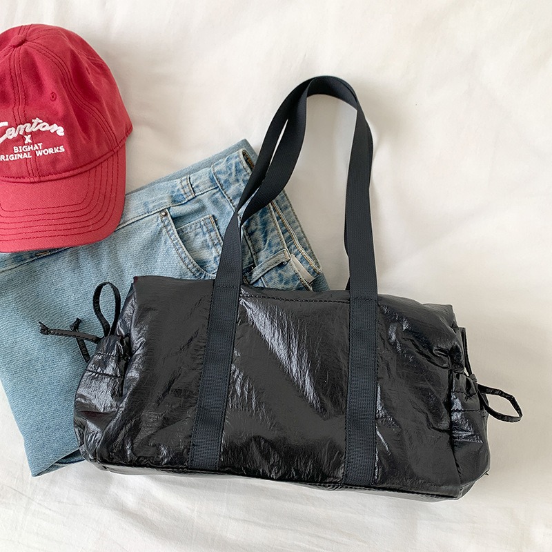 休閒大容量運動風🏉🏉U9810韓國東大門新款百搭旅遊單肩腋下包 單肩包 托特包 腋下包 旅行包 行李袋-規格圖11