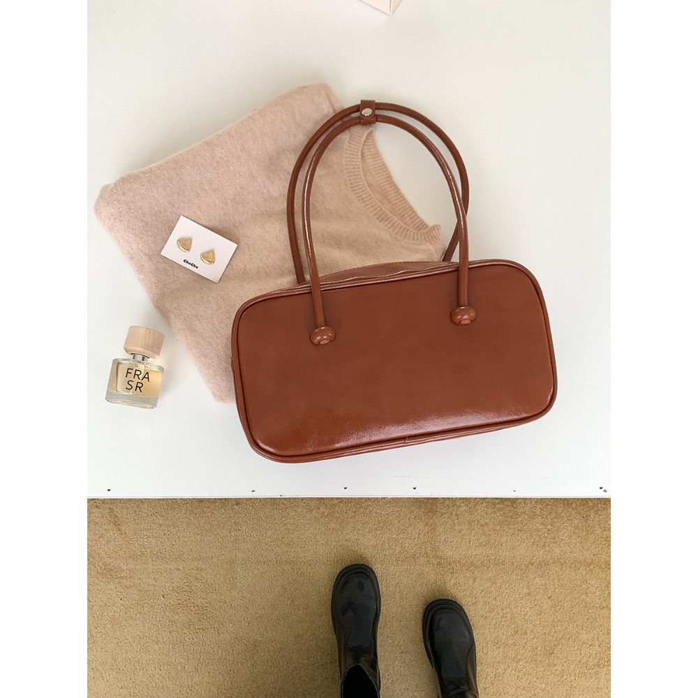 時光的珍品◠經典的美好『LF8313』展現你獨特的魅力復刻挺版手提方包 手提包 簡單款小方包 大容量單肩包 腋下包-規格圖11