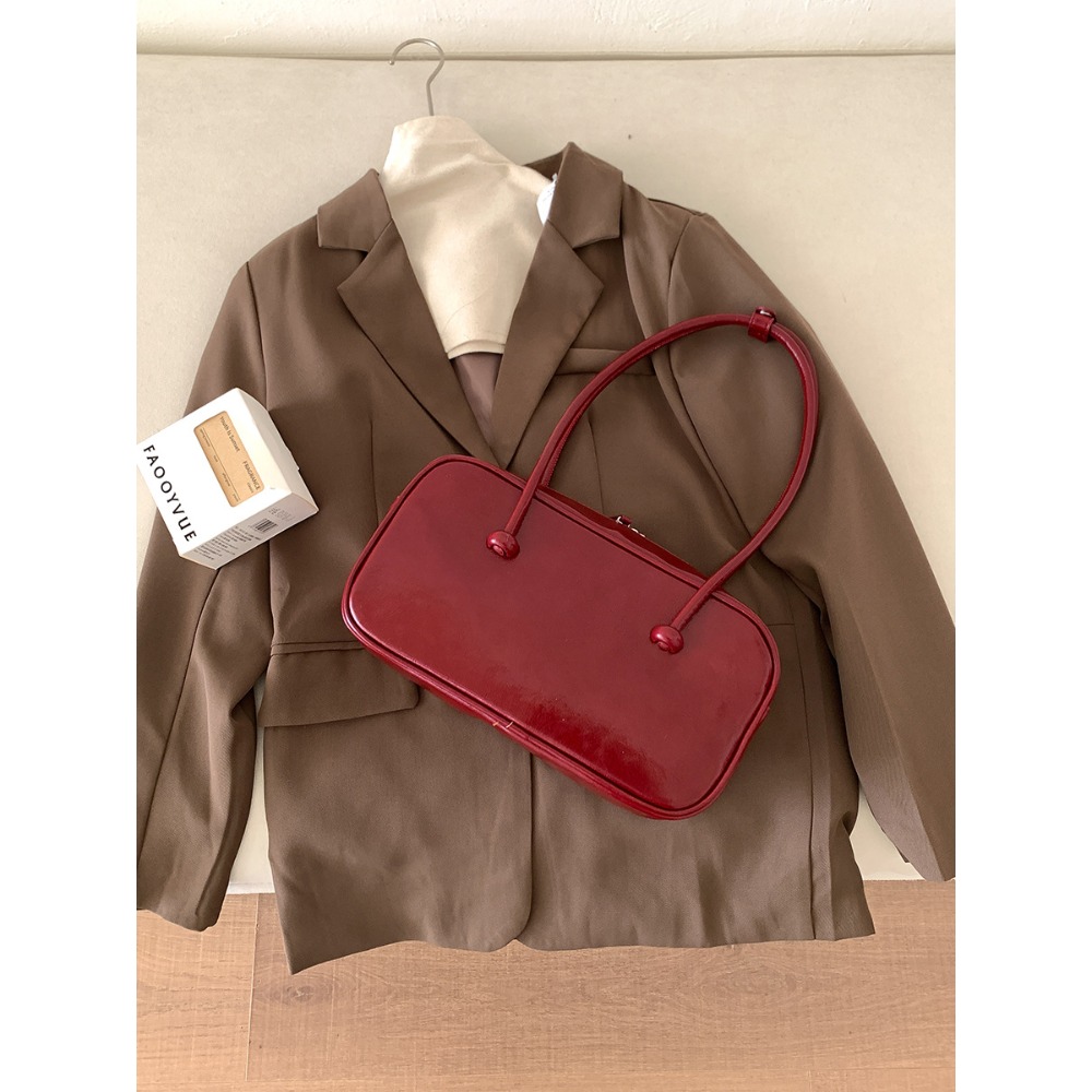 時光的珍品◠經典的美好『LF8313』展現你獨特的魅力復刻挺版手提方包 手提包 簡單款小方包 大容量單肩包 腋下包-規格圖11