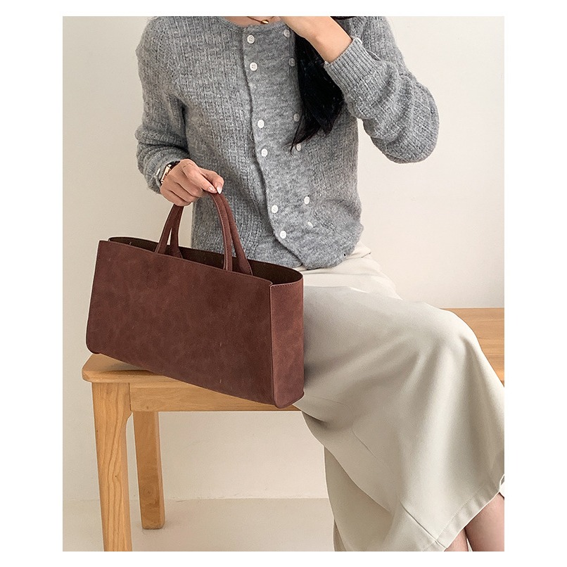 精选高品质麂皮绒材料▞耐磨耐髒☻U33318無論走到哪裡都是你最得體的時尚聲明手提托特包 手提包 大容量托特包-細節圖5