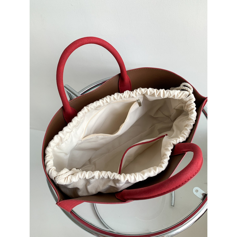 精选高品质麂皮绒材料▞耐磨耐髒☻U33318無論走到哪裡都是你最得體的時尚聲明手提托特包 手提包 大容量托特包-細節圖11