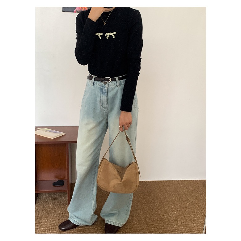 打造低調奢華的視覺效果⧭不凡品味U202經典小方包造型散發濃厚的懷舊氣息 腋下包 單肩包 方包 絨面腋下包-細節圖8