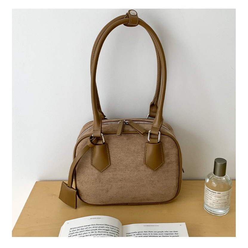 恰到好處“描述今天｜LF122｜復古磨砂高級吊牌手提吐司包 波士頓包 手提包 韓國腋下包 大容量肩背包 小方包-規格圖11