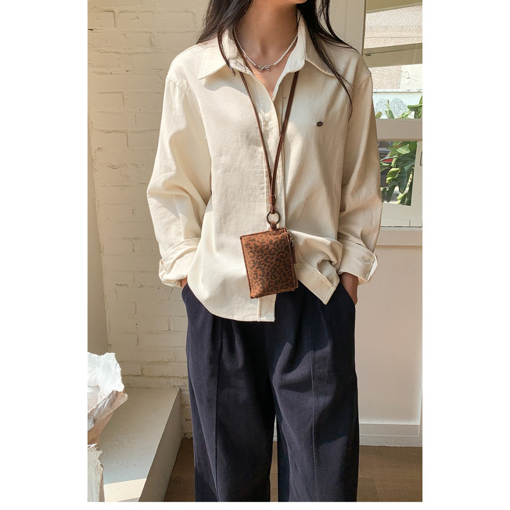 時髦掛脖款✈可當卡包｜A55807｜韓國個性復古豹紋掛脖式零錢包 小方包 卡包 單肩小方包 韓國零錢包 零錢袋-細節圖7