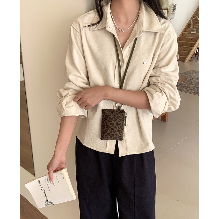 時髦掛脖款✈可當卡包｜A55807｜韓國個性復古豹紋掛脖式零錢包 小方包 卡包 單肩小方包 韓國零錢包 零錢袋-細節圖8