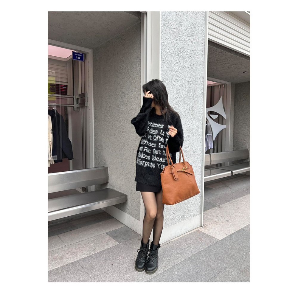 質感爆表🍂大容量不錯過『607#』文藝復古時髦大容量腋下托特包 單肩包 腋下包 手提包 單肩手提包 通勤包-細節圖2