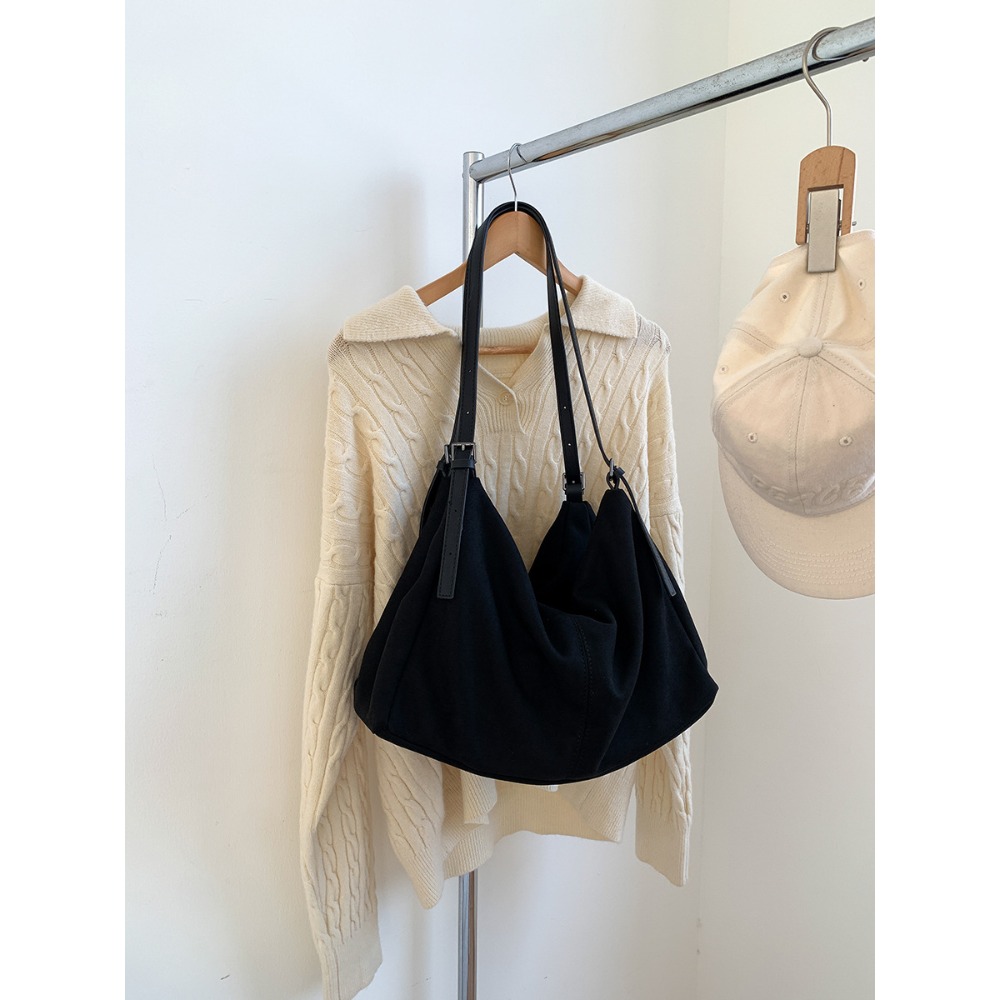 有2種材質⟕雙根肩帶『ZZ3316』高級軟皮麂皮絨質可調雙肩帶托特包 腋下包 斜跨包 側背包 單肩包 大容量-規格圖11