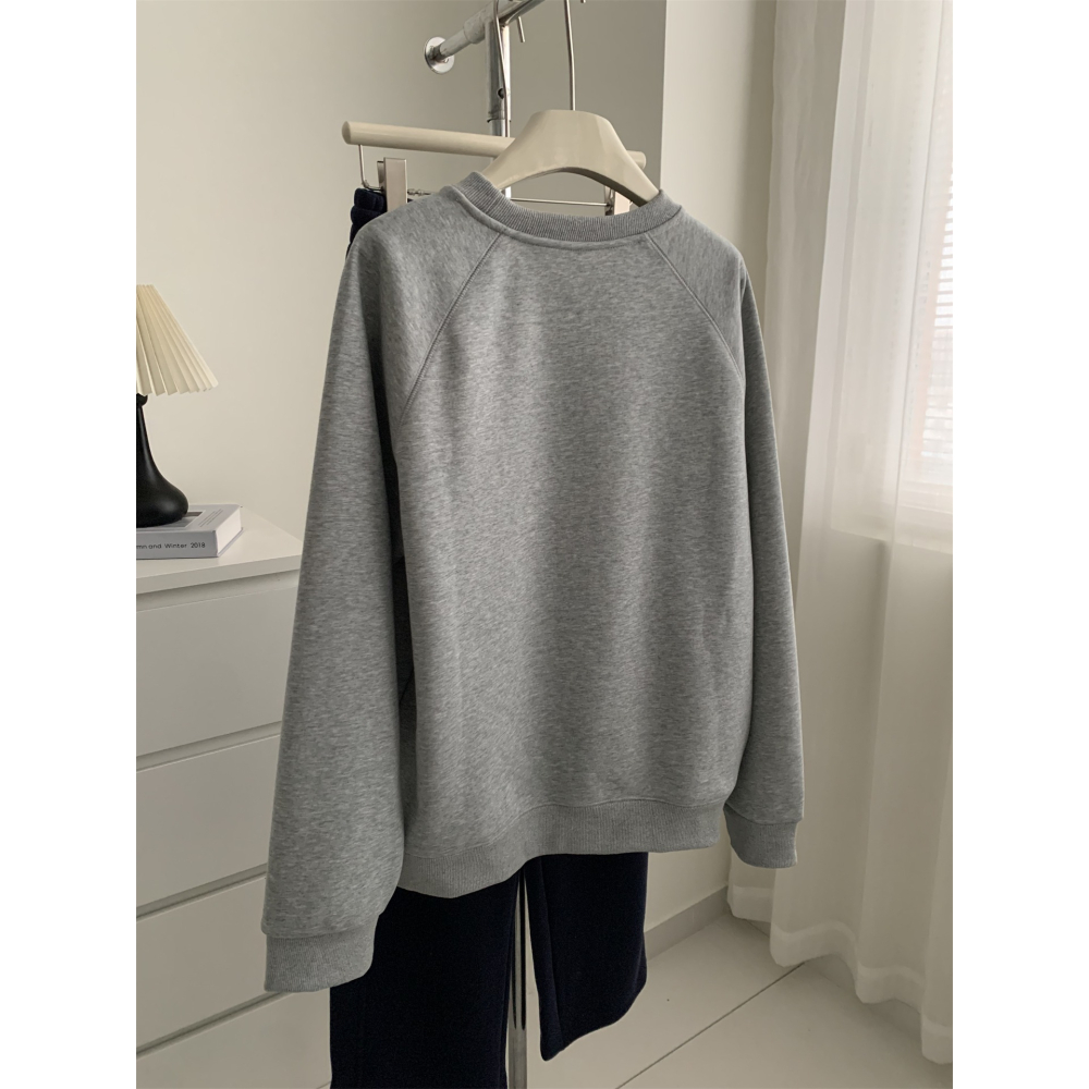 1212＂＂ 美式復古印花圓領加絨保暖衛衣-細節圖10