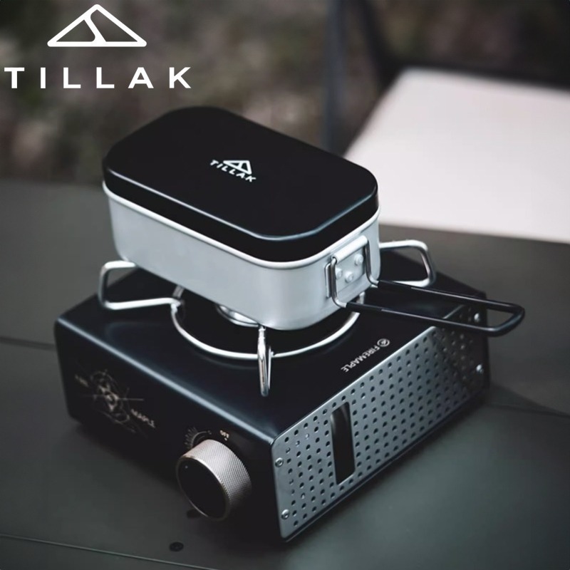 【TILLAK】 日本暢銷 露營 煮飯神器 蒸籠飯盒 野營 登山 野餐 便當盒 蒸盒 鍋具 餐盒 套裝組合 銀色 黑色-細節圖9