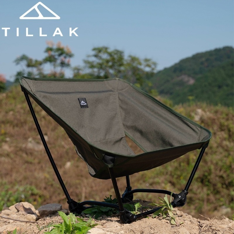 【TILLAK】Cordura 1000D 戰術摺疊椅 摺疊椅 月亮椅 露營椅 野餐椅 輕量椅 板凳 凳子 耐磨阻燃-細節圖3