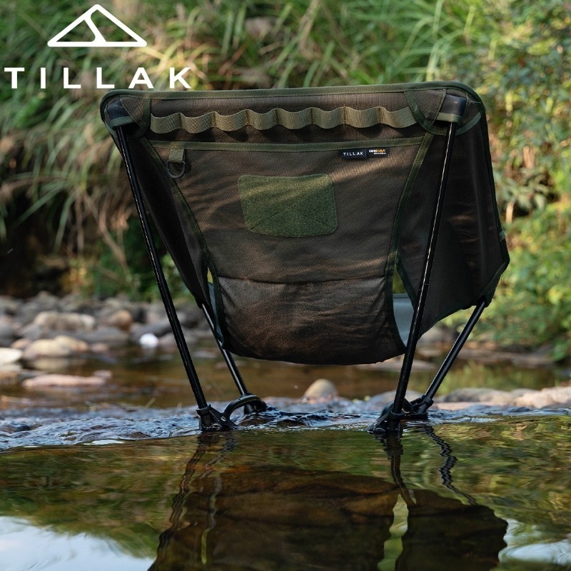 【TILLAK】Cordura 1000D 戰術摺疊椅 摺疊椅 月亮椅 露營椅 野餐椅 輕量椅 板凳 凳子 耐磨阻燃-細節圖5