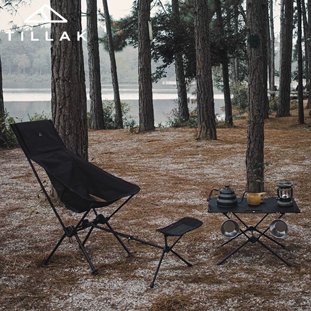 【TILLAK】贈充氣枕 Cordura 1000D 一年保固 高背 月亮椅 戰術椅 露營椅 野營椅 登山 摺疊 折疊-細節圖3