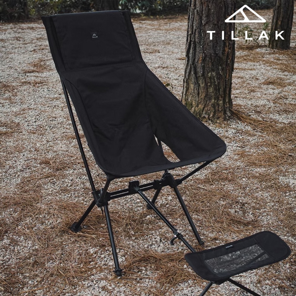 【TILLAK】贈充氣枕 Cordura 1000D 一年保固 高背 月亮椅 戰術椅 露營椅 野營椅 登山 摺疊 折疊-細節圖4
