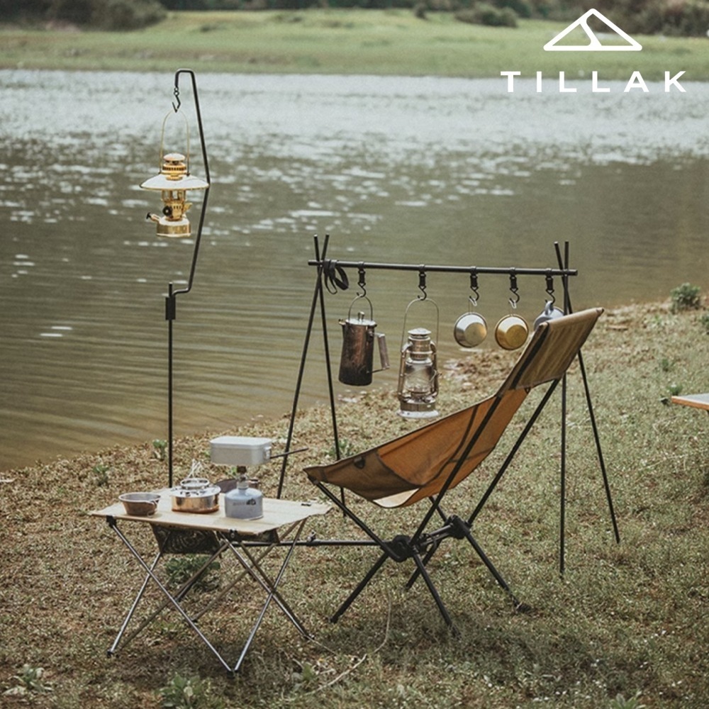 【TILLAK】贈充氣枕 Cordura 1000D 一年保固 高背 月亮椅 戰術椅 露營椅 野營椅 登山 摺疊 折疊-細節圖5