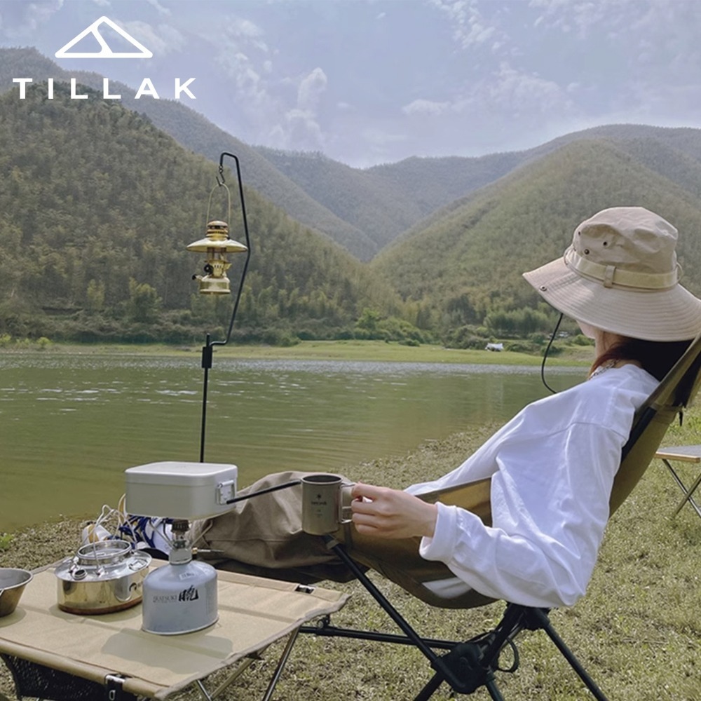 【TILLAK】贈充氣枕 Cordura 1000D 一年保固 高背 月亮椅 戰術椅 露營椅 野營椅 登山 摺疊 折疊-細節圖6