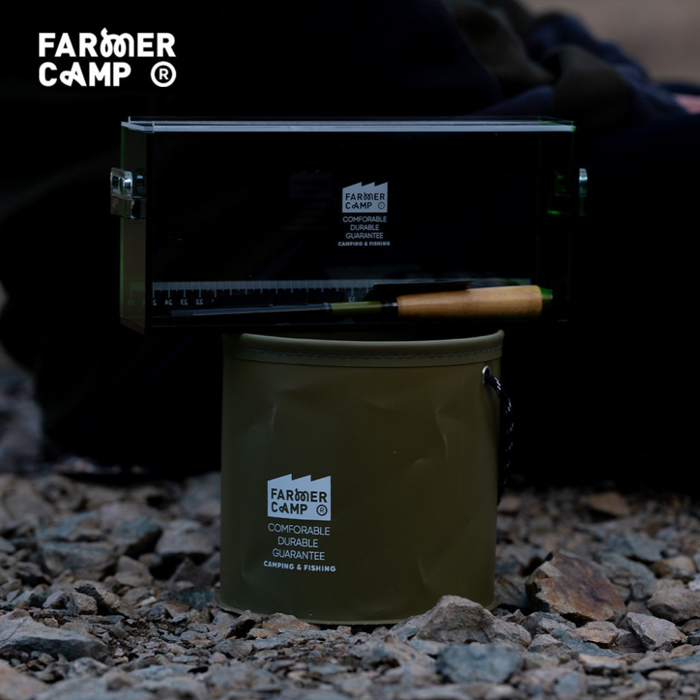 【Farmer Camp】觀魚器 滑蓋式  路亞微物垂釣 透明盒 帶刻度 攜帶桶 小物釣 小物釣觀魚器 觀魚盒 三色-細節圖4