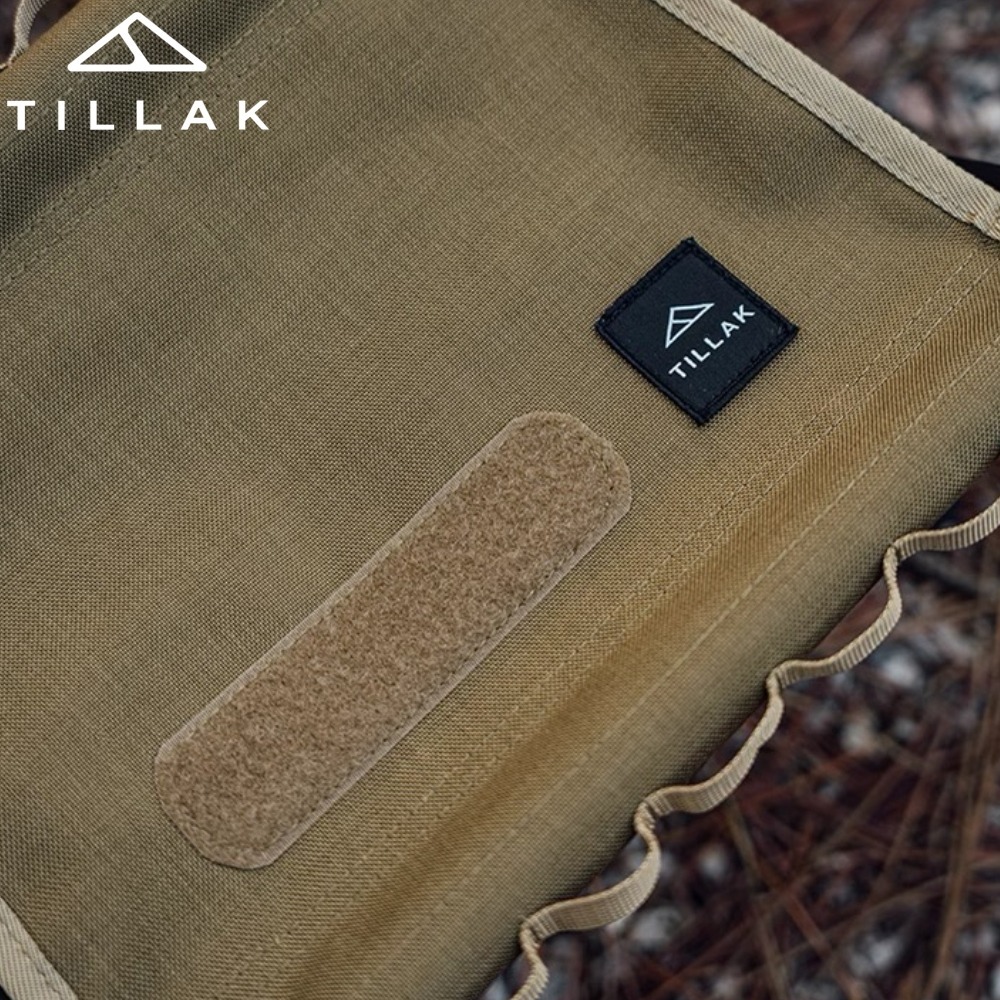 【TILLAK】贈頭燈 Cordura1000D 輕量化摺疊椅 釣魚小凳子 釣魚摺疊椅 戰術月亮椅 露營椅 折疊凳-細節圖3