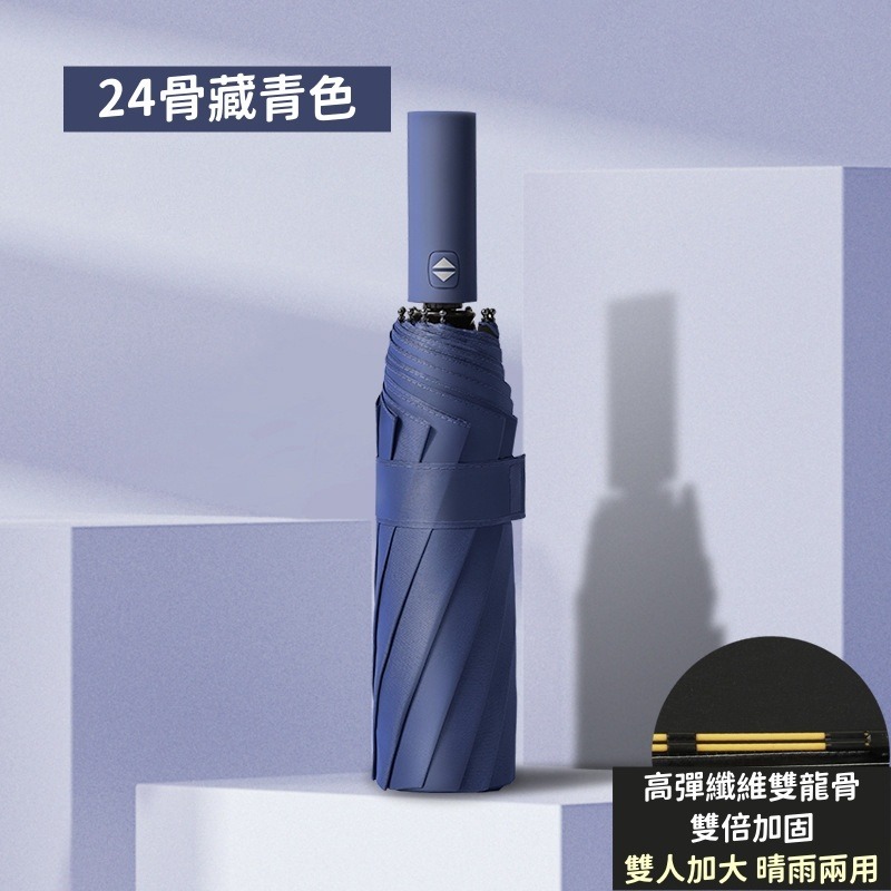 抗UV黑膠傘布 黑膠自動傘 自動傘 折疊傘 晴雨傘 遮陽傘 自動雨傘 防曬傘 陽傘 晴雨兩用傘 24骨-規格圖8
