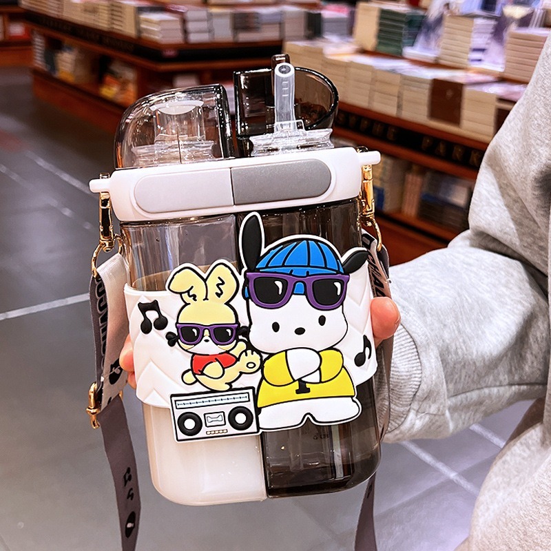 檢驗合格 三麗鷗 水壺 TRITAN 水杯 分倉 雙飲口 直飲口 附背帶 庫洛米 大耳狗 怕恰狗 美樂蒂 奧特曼-規格圖6