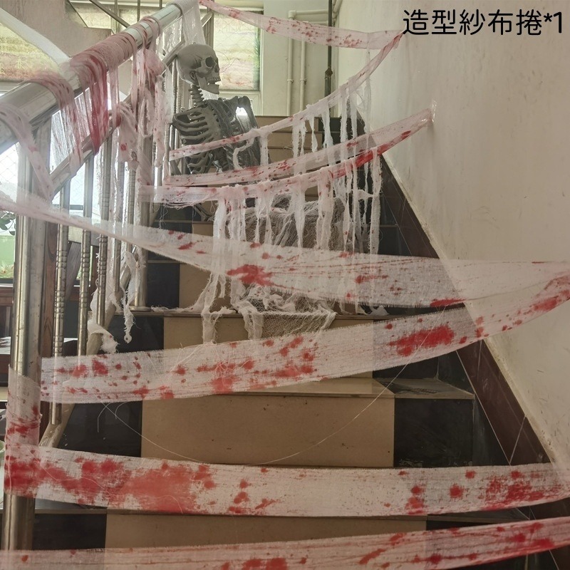 【7-ELEVEN 門市團購】萬聖節裝扮 裝飾 佈置 配件 南瓜桶 紋身貼紙 造型紗布捲 糖果桶 halloween-細節圖4