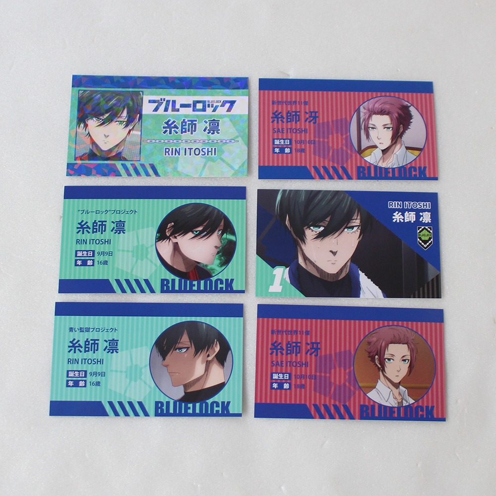 《現貨》藍色監獄 BLUE LOCK 凜+冴 名片x6 卡片 日版-細節圖2
