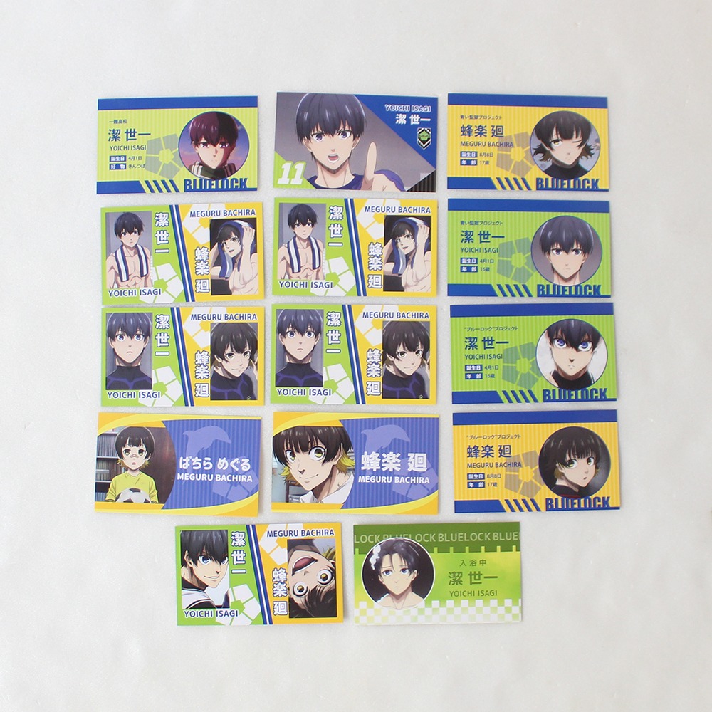《現貨》藍色監獄 BLUE LOCK 潔+蜂樂 名片x14 卡片 日版-細節圖2