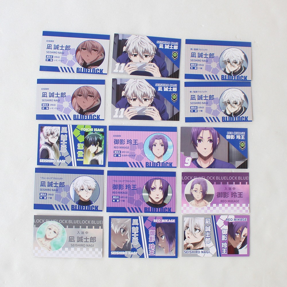 《現貨》藍色監獄 BLUE LOCK 凪+玲王 名片x15 卡片 日版-細節圖2