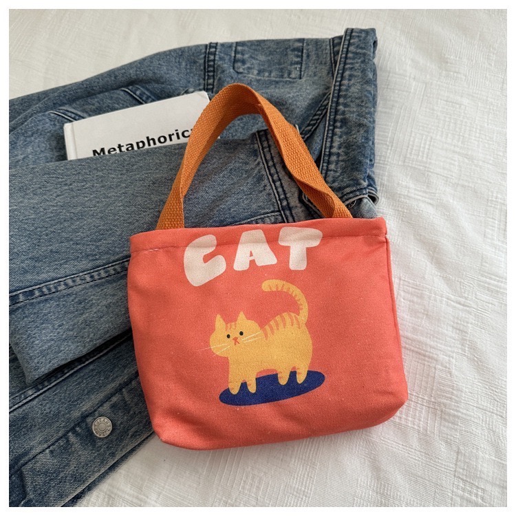 🐈‍⬛ 萌趣動物園系列 帆布拉鍊手提包-規格圖3